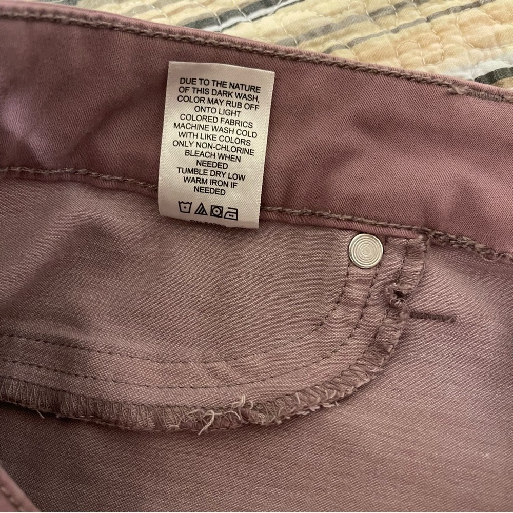 Maurices Dusty Rose Large Long Women’s Skinny Pants Pink Mauve Spring Summer - Picture 5 of 6